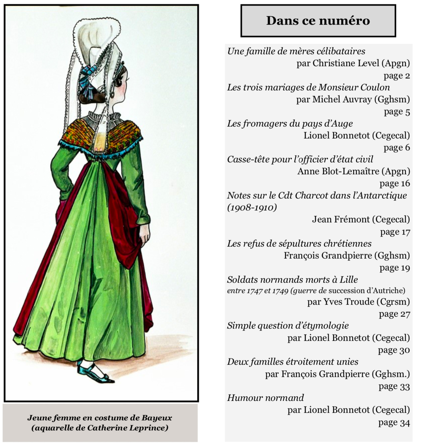 sommaire de la revue