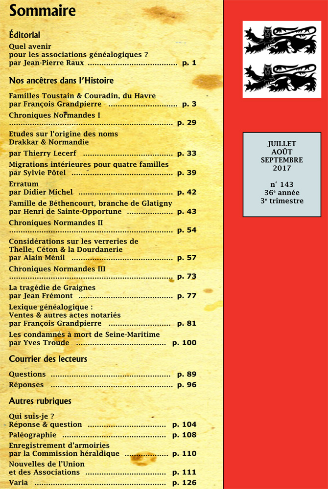 sommaire de la revue