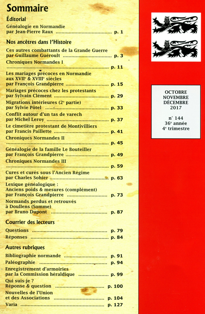 sommaire de la revue