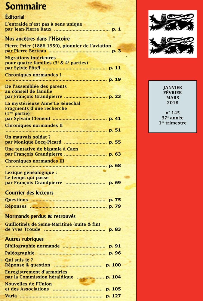 sommaire de la revue