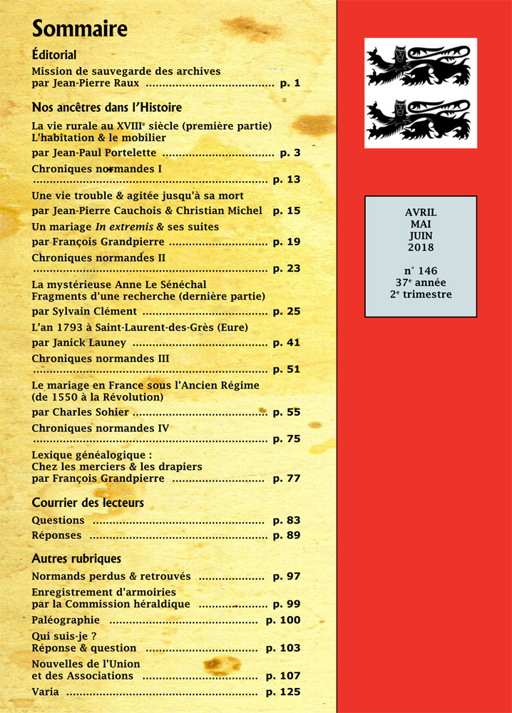 sommaire de la revue