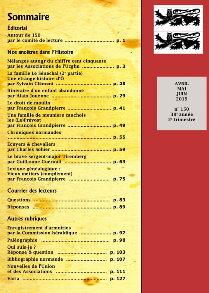 sommaire de la revue