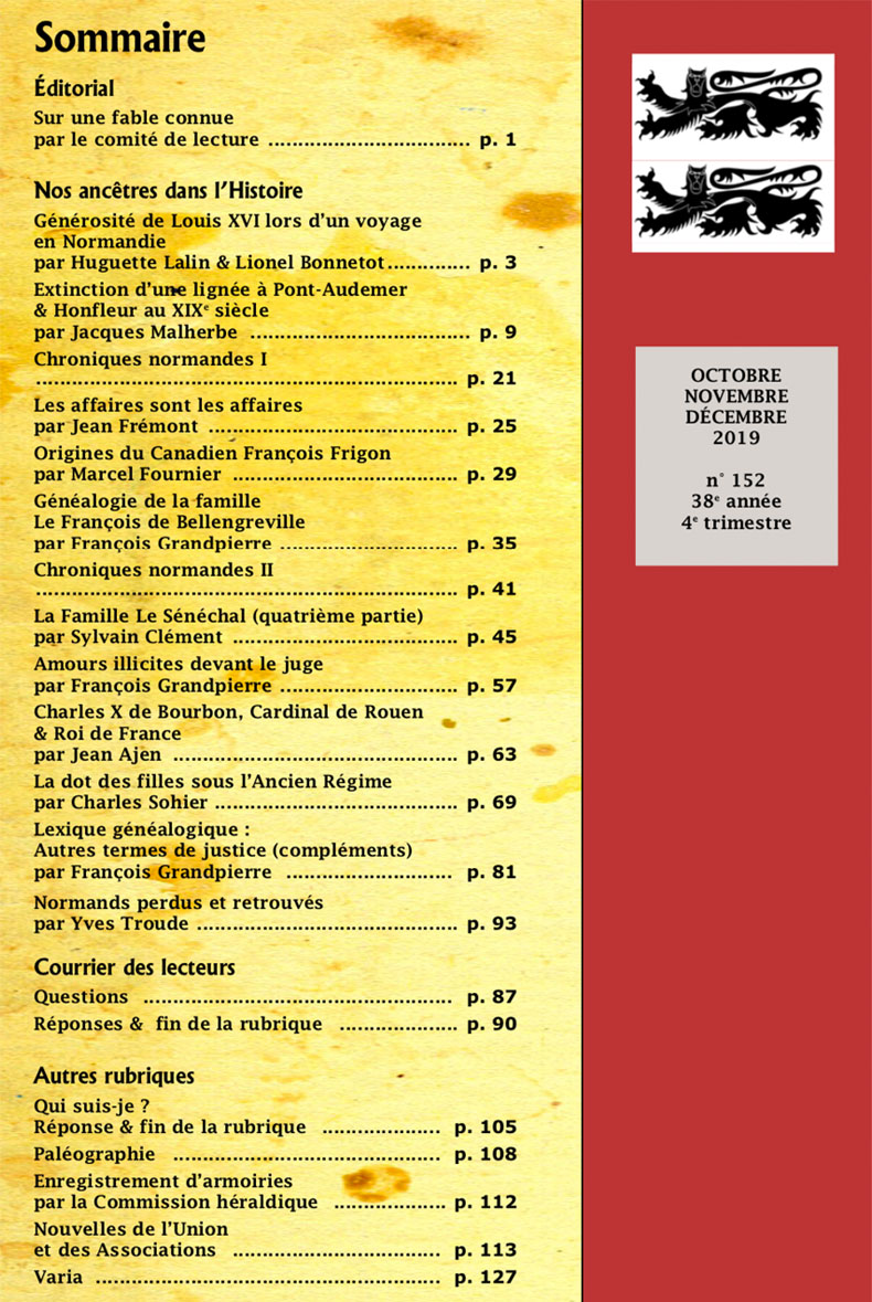 sommaire de la revue