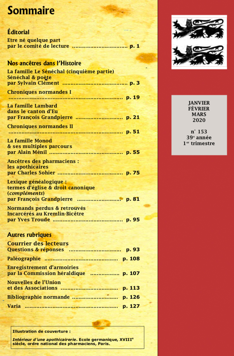 sommaire de la revue