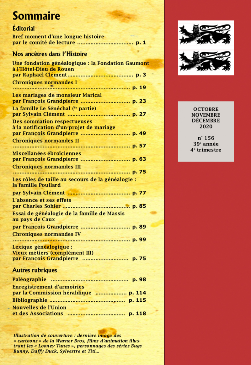 sommaire de la revue